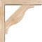 Ekena Millwork Funston Block Smooth Bracket w/ Offset Brace, Douglas Fir, 3 1/2"W x 14"D x 14"H BKT0402X14X14FST05SDF - alternate 3